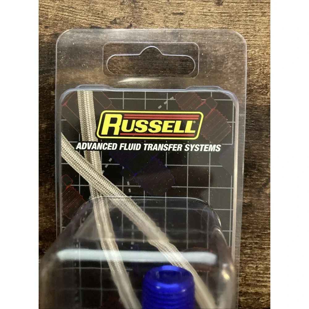 Russell 660840 Blue 90° Male Adapter AN6 6AN Flare to 3/8 NPT